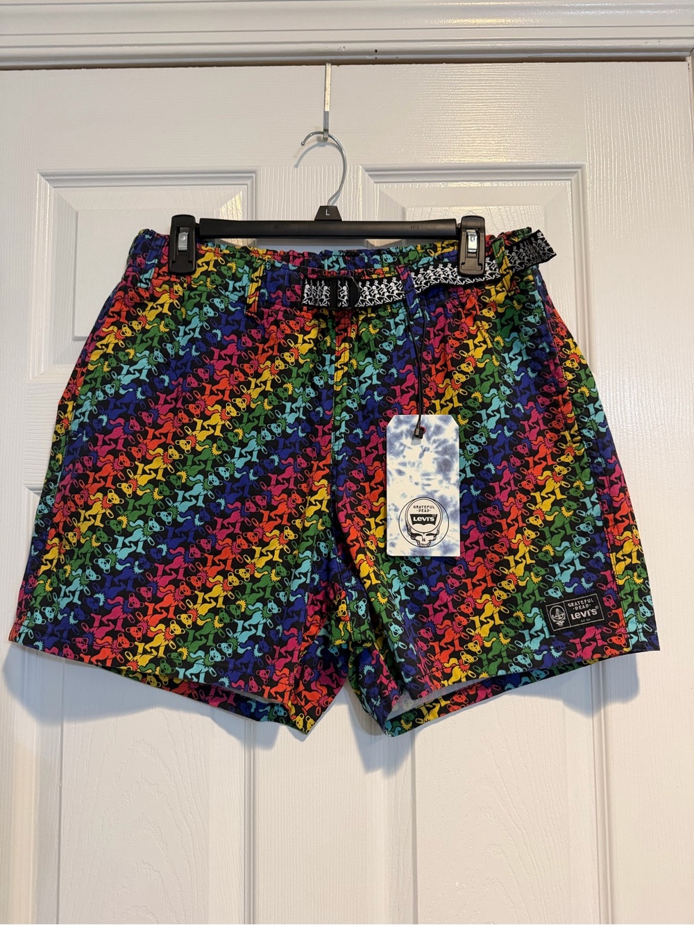 Levi's Greatful Dead Rainbow Multicolor Pattern Men's Hybrid Shorts